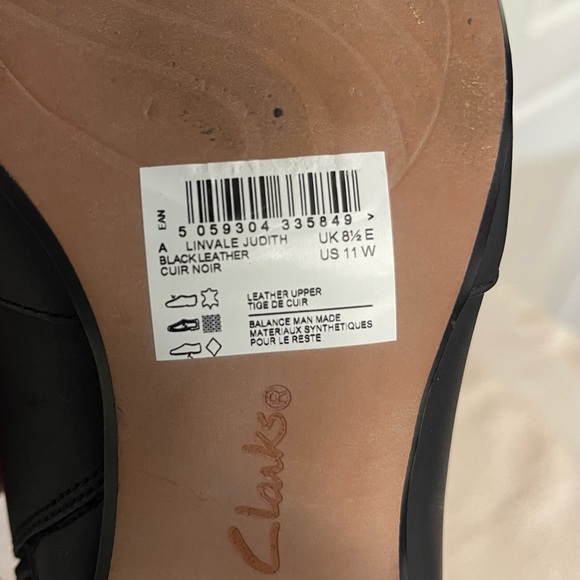 Clarks Linvale Judith Leather ankle boots 11W - Picture 6 of 7